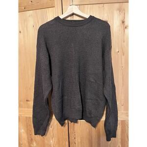 Joseph & Lyman Mens Brown 100% Extra Fine Merino Wool Knit Sweater Italy Size L